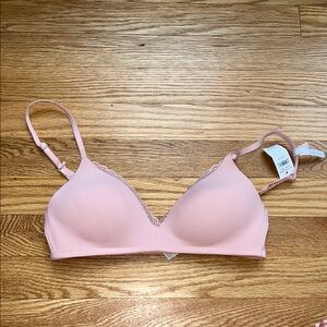 NWT Aerie 32B Pink Comfort Bra with Adjustable Straps